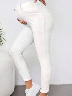 Maternity White Stretch Skinny Jeans